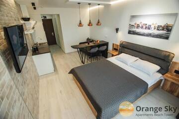Фото номера Улучшенные апартаменты-студио с видом на море Апарт-отели Orange Sky Apartments Beach Tower г. Батуми 25