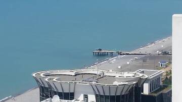Фото номера Роскошные апартаменты-студио с видом на море Апарт-отели SEA-VIEW Beluga &amp; Dolphin Luxury HOTEL apartments г. Батуми 31